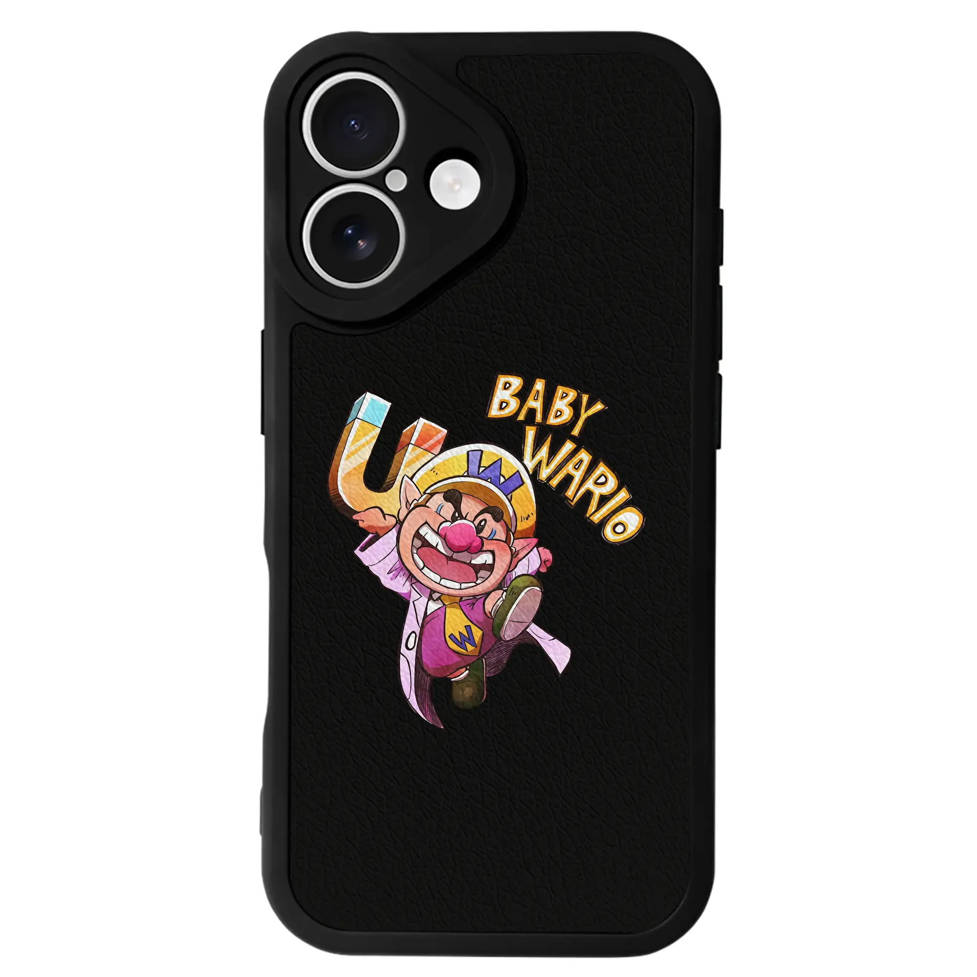 マリオ グッズ ワリオ - IPhone 16シリーズ対応 ・ シリコンスマホケース ・ レザー調 ・ 高精度フィット ・ 耐衝撃 ・ ワイヤレス充電対応 ・ 精密カット